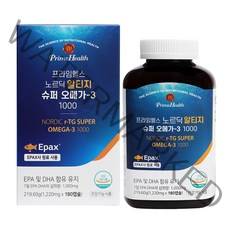 프라임헬스 노르딕 r-TG 슈퍼 오메가-3 1000 6개월분 180캡슐, 2개, 180정
