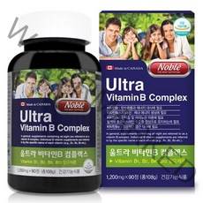 활성형비타민B 비타민B6912 비타민비군 고용량비타민B 비콤플렉스 고용량 고함량 고농축 비타민B 비타민비 활성형비타민 복합제 복합체 활력 피로 회복 영양제 캐나다 캐나다산 비오틴, 90정