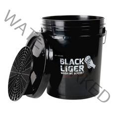블랙라이거 세차버킷 + 뚜껑 + 그릿가드, 20L, 블랙, 1개