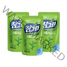 참그린 기름기 뽀드득 리필, 800ml, 3개