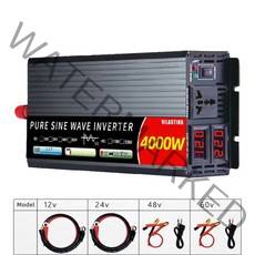 12v 220v 순수 정현파 인버터 24v 110v DC AC 2000W 3000W 4000W 5000W 다기능 전력 변환기 자동차 태양광 인버터, 43.4000W LED - 12v - 220v 50hz