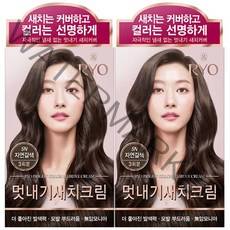 려 우아채 멋내기 새치크림 염색약 1+1 뿌리염색 쉬운염색 새치커버, 5N 자연갈색, 2개