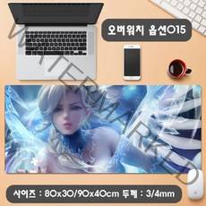 YN 오버워치 마우스패드 장패드 모음 게이밍 사무용 캐릭터 디바 D.VA 겐지 한조 메르시 맥크리 파라 라인하르트, 1개, 옵션15 오버워치 마우스패드 800x300mm