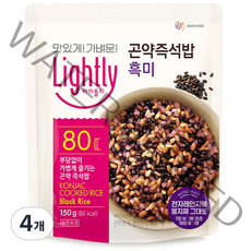 라이틀리 곤약즉석밥 흑미, 150g, 4개
