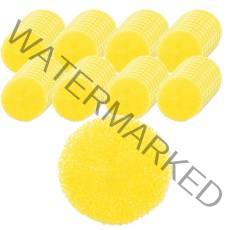 뽀마 원형 세면대 머리카락 필터, 96개, 옐로우
