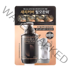 려 더블이펙터 탈모증상완화 블랙 샴푸 321ml + 트리트먼트 110ml 세트, 1세트