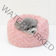 고양이 강아지 마약 쿠션 도넛방석 4계절 벨벳원단 S M L 4컬러, 아이보리