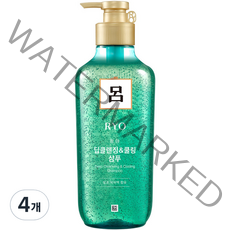 려 청아 딥클렌징 쿨링 샴푸, 4개, 550ml