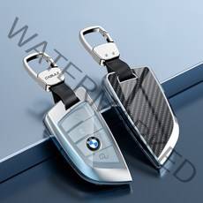 BMW 스마트 키케이스 5시리즈 탄소섬유 메탈 자동차키케이스 자동차키링 자동차키홀더, 블랙