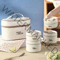 리얼리즘맨 직장인 스텐 도시락통 + 보온가방 세트, 4pcs 2080ml, 1세트