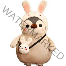 소소타운 모찌 말랑 인형 펭귄 쿠션, 토끼, 33cm