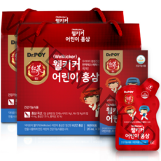 닥터포이 웰키커 어린이 홍삼 키즈 영양제, 20ml, 60개