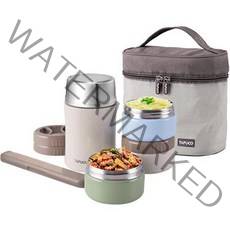 타푸코 스테인레스 죽통 보온 도시락 세트 1050ml, 혼합 색상, 1세트