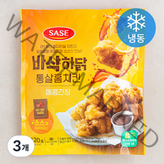 사세 바삭하닭 통살홈치킨 매콤간장 (냉동), 420g, 3개
