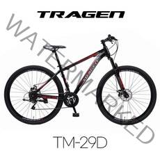 TRAGEN 트라젠 TM-29D 원터치21단 디스크브레이크 앞서스펜션 스틸자전거, 블랙/블루