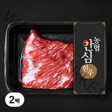 농협안심한우 양지 덩어리 2등급 국거리 수육 장조림용 (냉장), 300g, 2팩