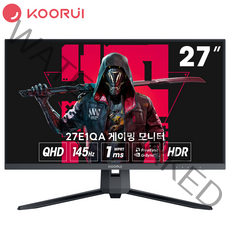 KOORUI 68.58cm VA QHD HDR리얼144Hz/MPRT1ms 게이밍 모니터 27E1QA 블랙 [초광시야각/전용게임시스템 탑재]