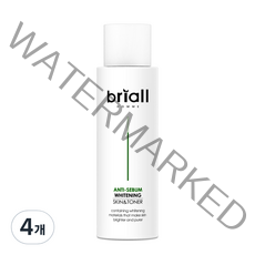브리올옴므 안티세범 화이트닝 스킨 앤 토너, 120ml, 4개