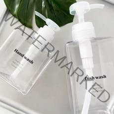 와이홈 사각 욕실 세제 디스펜서 핸드워시 주방세제 리필 공병, 일반650ml, 러블리디쉬워시, 1개