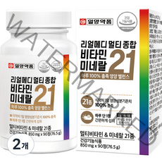 일양약품 리얼메디 멀티 종합 비타민 미네랄 21 76.5g, 90정, 2개