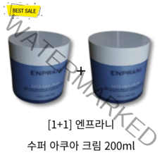[1+1] 엔프라니 수퍼 아쿠아 크림 200ml 2개 끈적임 없이 촉촉 수분 보습 대용량 크림