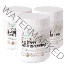 프리미엄 초유 프로틴 저분자 콜라겐 단백질 MBP 분말 210g, 3개