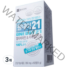 종근당건강 원데이21 멀티비타민 & 미네랄, 3개, 60개