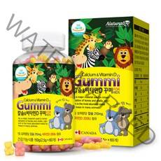 네추럴라이즈 칼슘 앤 비타민D 꾸미 60p, 150g, 1개