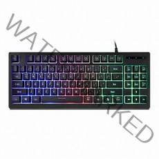 ABKO HACKER K150 텐키리스 레인보우 LED 게이밍 멤브레인 유선키보드 (블랙), 블랙