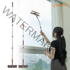 미러브 멀티형 유리창 닦이 아파트 베란다 창문청소기 매장 유리 창문 청소도구 밀대 걸레 스퀴지, 기본형 125cm SNBP00061, 1개