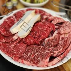 [고기중독] 소고기 캠핑모둠세트 1kg 패키지 갈비살+살치살+부채살+토시살+우삼겹 각 200g 소분포장, 1개