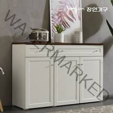 장인가구 쉐프 1200 서랍 주방수납장, 아이보리