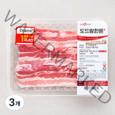 도드람 한돈 1등급 삼겹살 구이용 (냉장), 300g, 3개