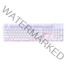 홈플래닛 레인보우 LED 기계식 게이밍 키보드, AK10, 적축, 화이트
