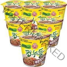 오뚜기 컵누들 매콤찜닭맛 45.5g 컵라면, 6개