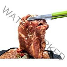 수제 숯불 양념 돼지왕구이 (대용량 1.4kg 4대) 뼈 없는 돼지고기 고기 캠핑 무뼈 식당 업소용, 2개
