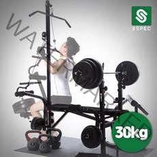 비에스 헬스용품 디럭스 벤치프레스 30kg 세트 (중봉 150cm + PVC바벨 20kg), 단품