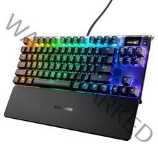 스틸시리즈 Apex Pro TKL 기계식 게임용 키보드 – 세계에서 가장 빠른 스위치 OLED 스마트 디스플레이 소형 폼 팩터 RGB 백라이트, Brown – Tactile Quiet