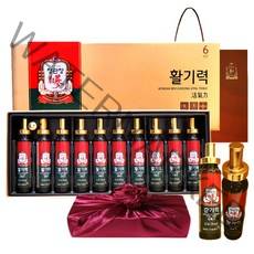 정관장 6년근 홍삼정 활기력 10세트(홍삼농축액 비타민함량) 200ml+쇼핑백 골프 여행 추석 설 명절 선물세트(보자기포함) 1개, 1세트