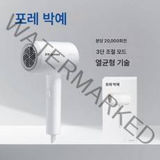 헤어드라이어 가정용 드라이기 고출력 헤어드라이어 속건 항온케어, 흰색, 음이온