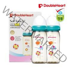 [더블하트] 신모유실감 노꼭지 트윈팩240ml-애니멀, 트윈팩240-애니멀