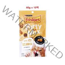퓨리나 프리스키 파티믹스 치즈크레이지 60g 10팩(리뉴얼 미국산) 스낵, 10개