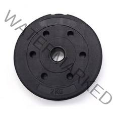 바벨 원판 중량 역기 플레이트 PVC, 2kg, 1개